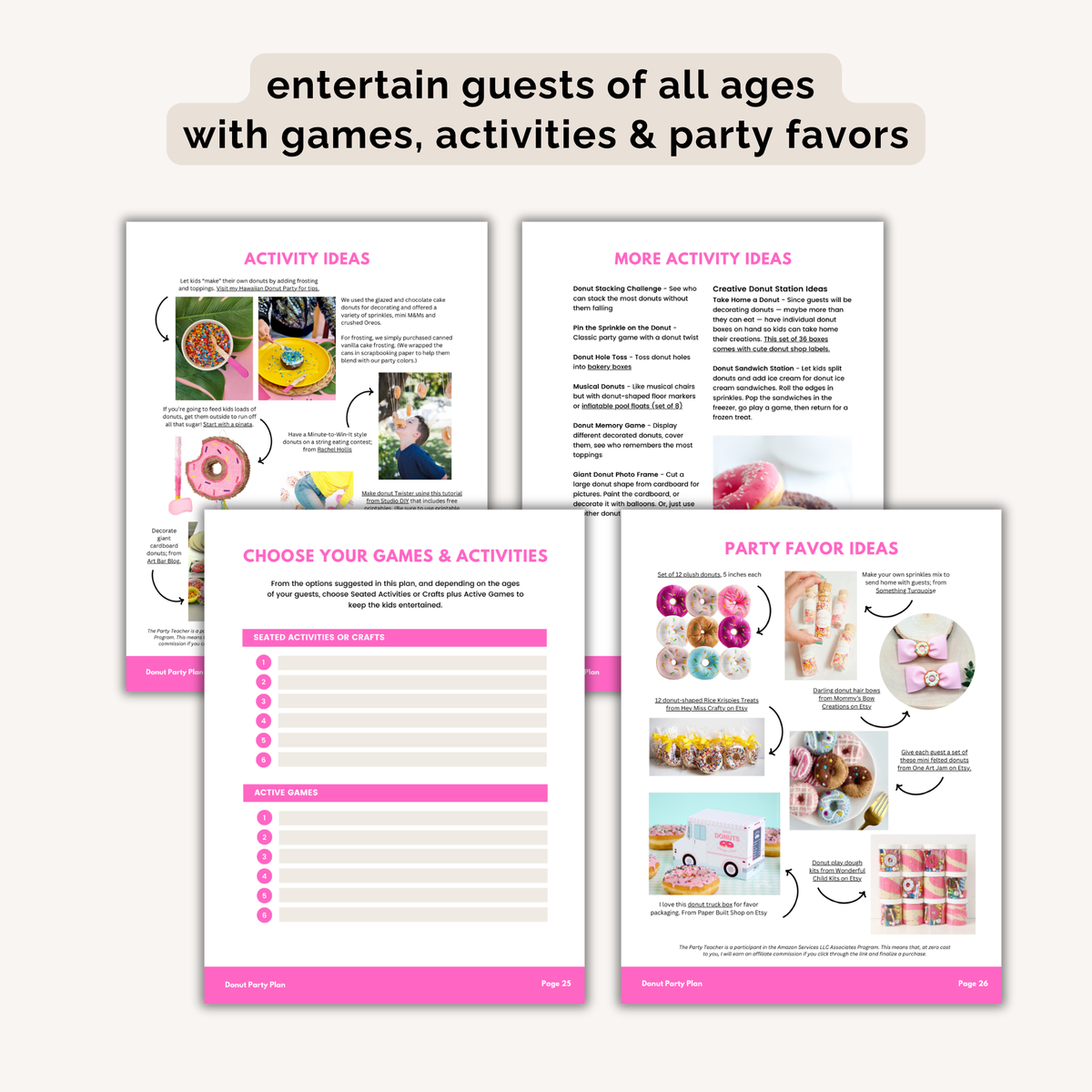 Donut Birthday Party Plan INSTANT DOWNLOAD