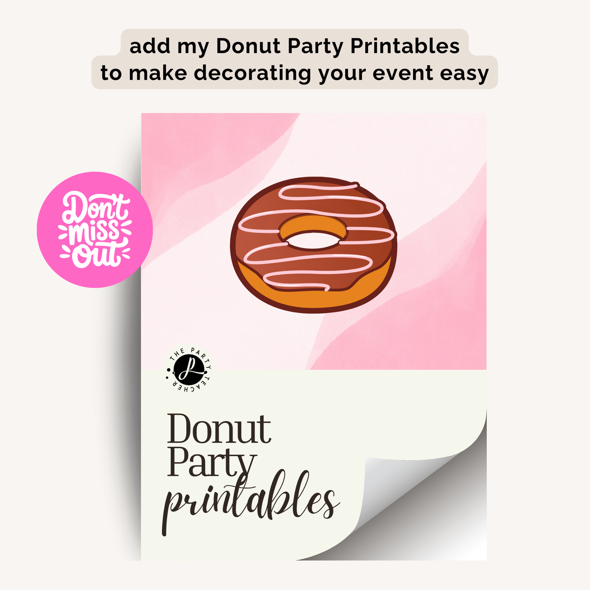 Donut Birthday Party Plan INSTANT DOWNLOAD