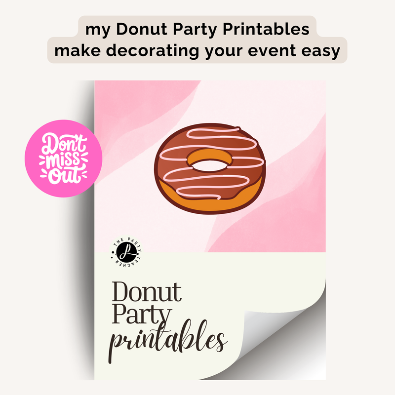 Donut Birthday Party Plan INSTANT DOWNLOAD