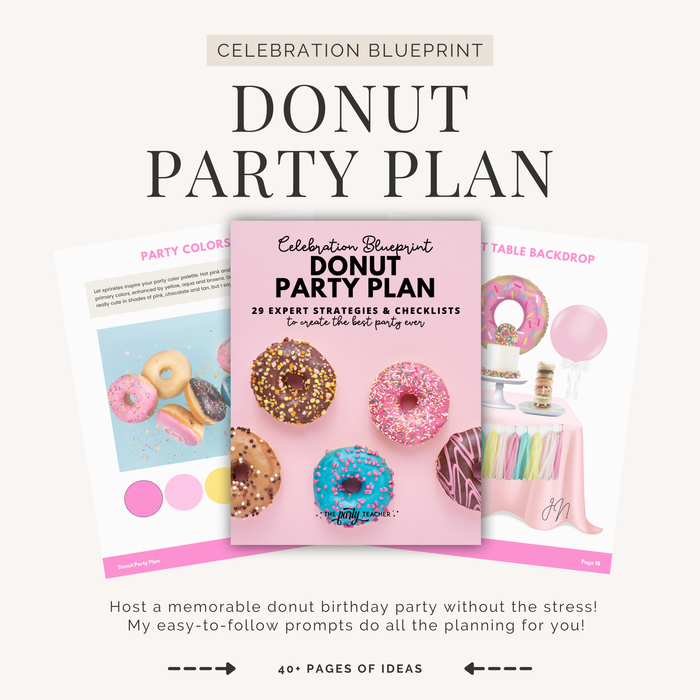 Donut Birthday Party Plan INSTANT DOWNLOAD