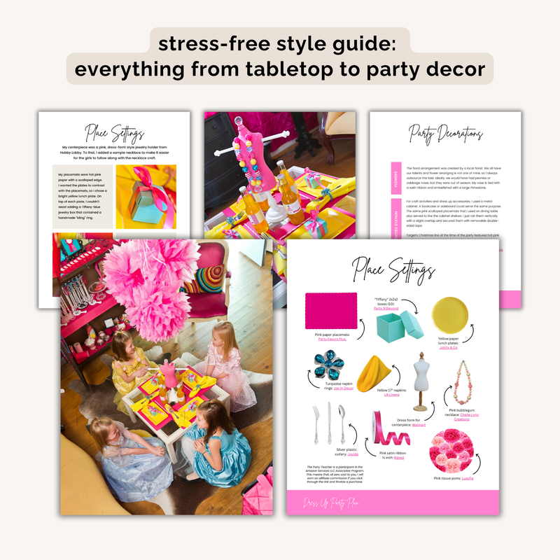 Dress Up Birthday Party Plan INSTANT DOWNLOAD