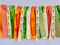 Easter Carrot Ribbon Bunting - FREE Shipping