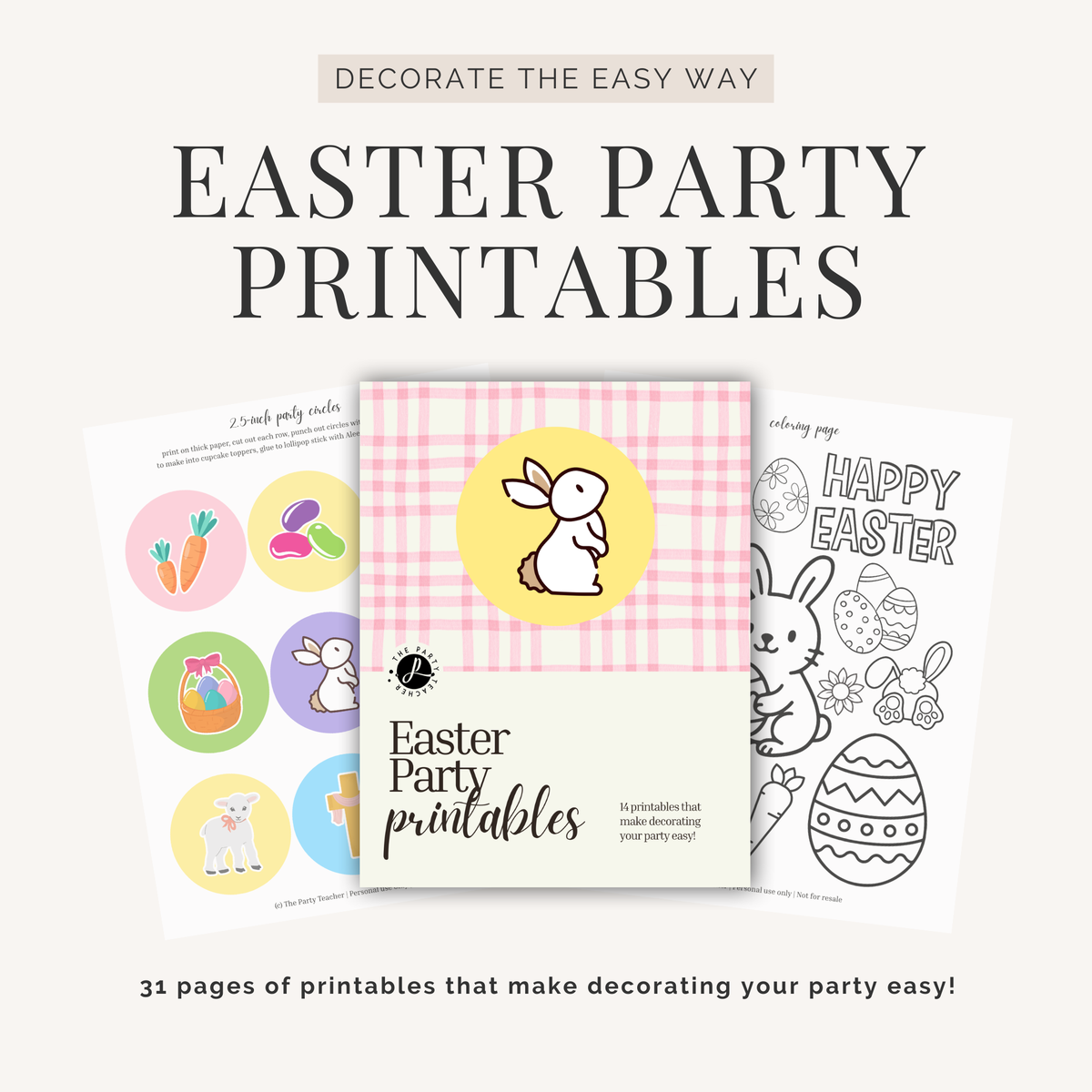 Easter Party Printables INSTANT DOWNLOAD
