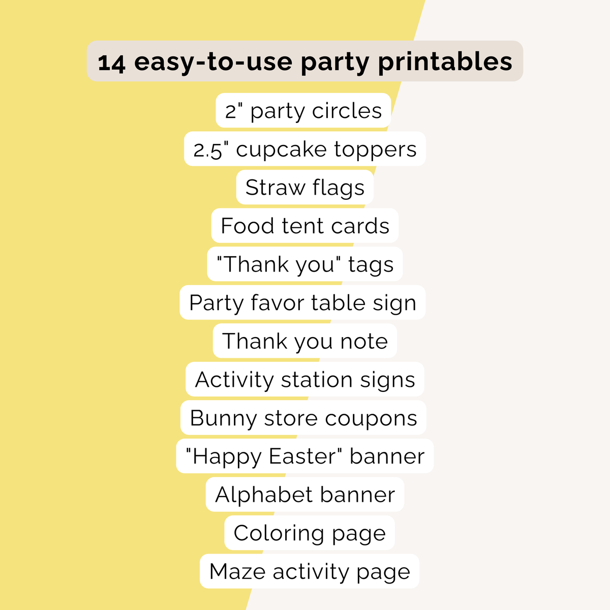 Easter Party Printables INSTANT DOWNLOAD