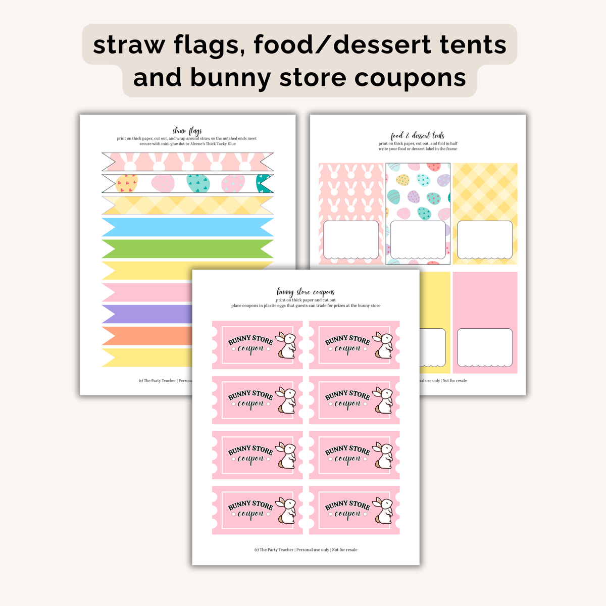 Easter Party Printables INSTANT DOWNLOAD