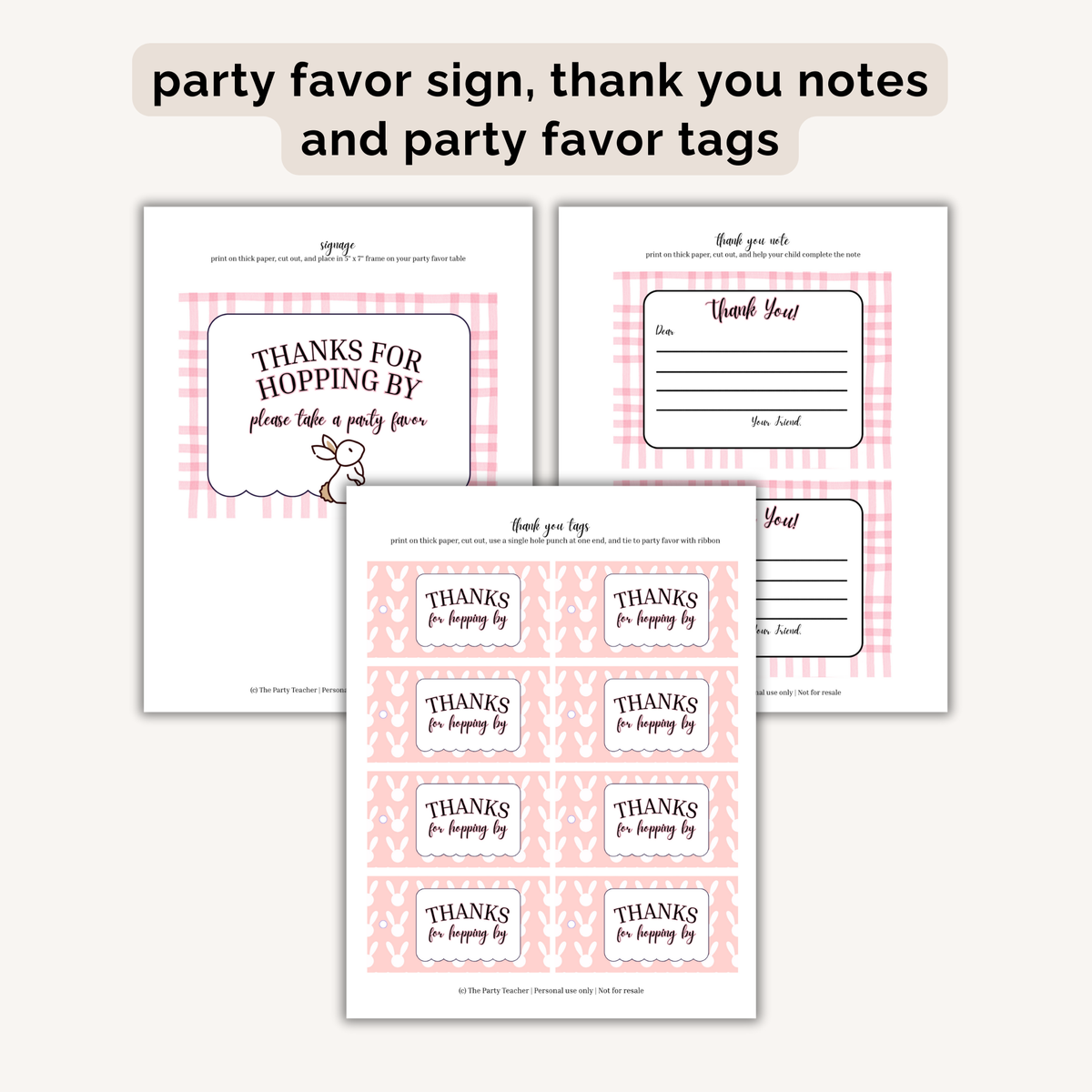 Easter Party Printables INSTANT DOWNLOAD