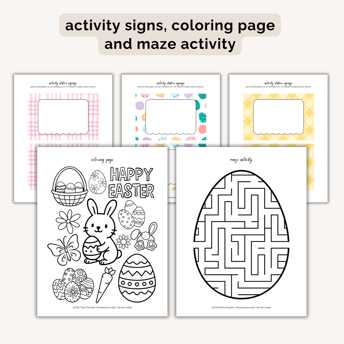 Easter Party Printables INSTANT DOWNLOAD