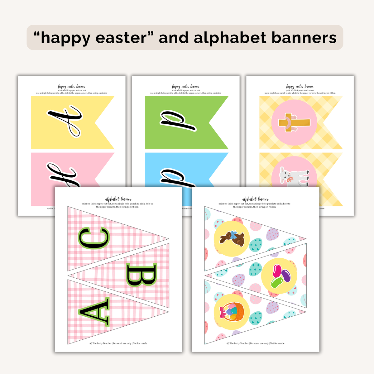 Easter Party Printables INSTANT DOWNLOAD
