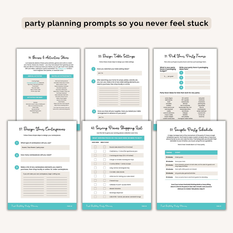 First Birthday Party Planner INSTANT DOWNLOAD
