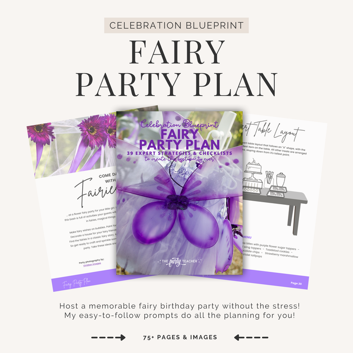 Flower Fairy Birthday Party Plan INSTANT DOWNLOAD