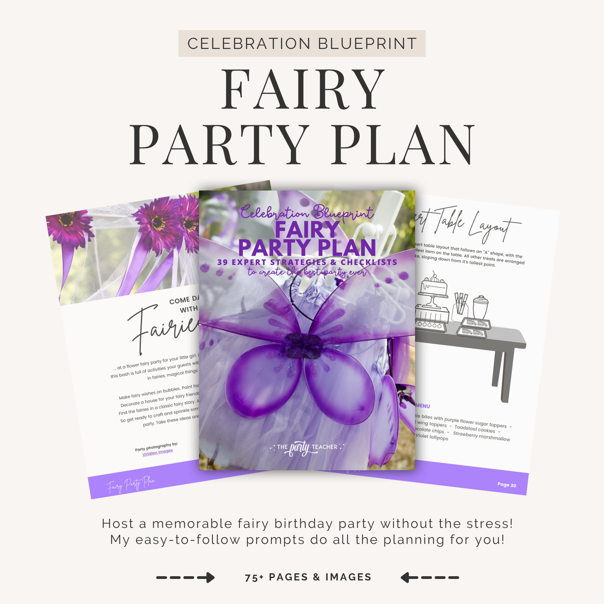 Flower Fairy Birthday Party Plan INSTANT DOWNLOAD