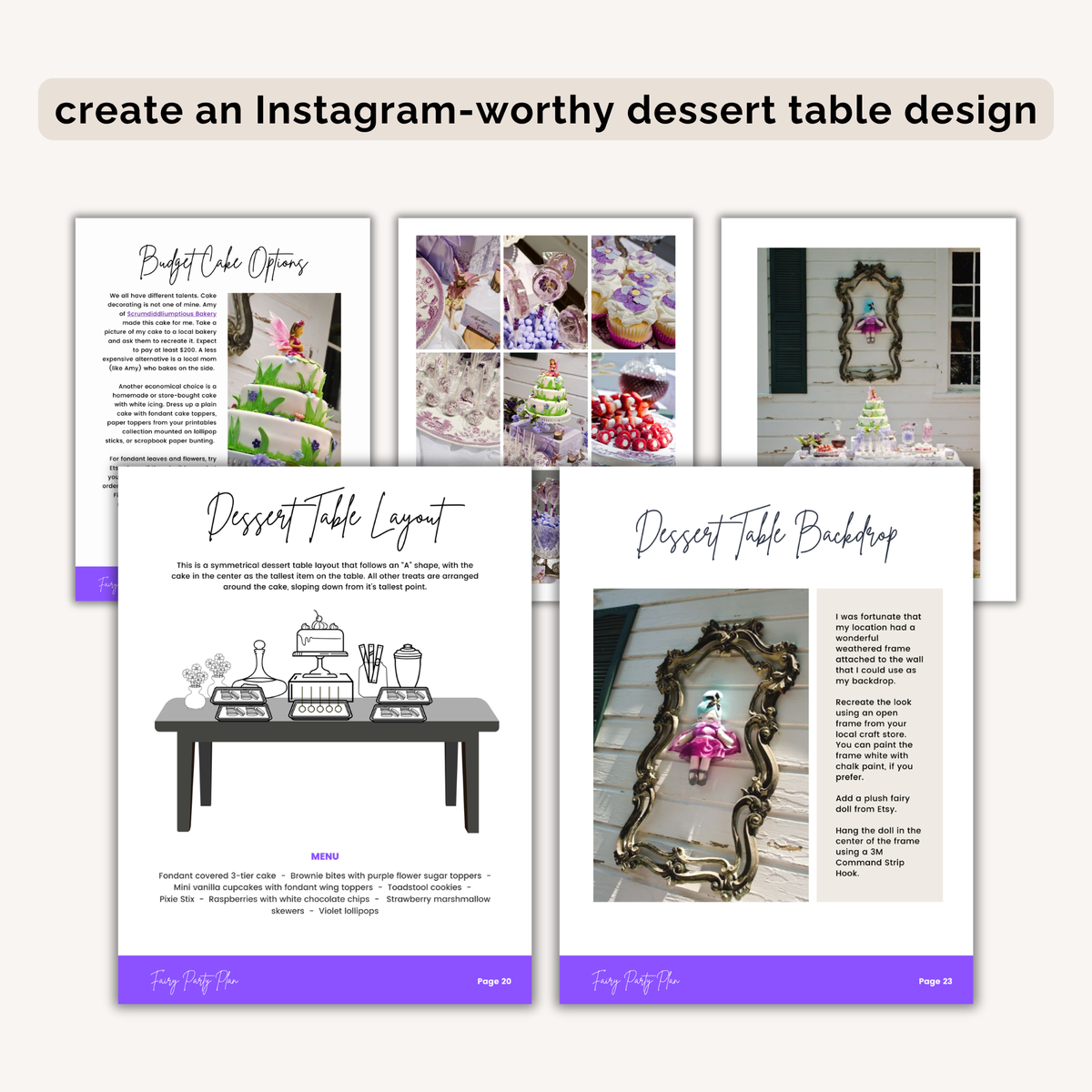 Flower Fairy Birthday Party Plan INSTANT DOWNLOAD