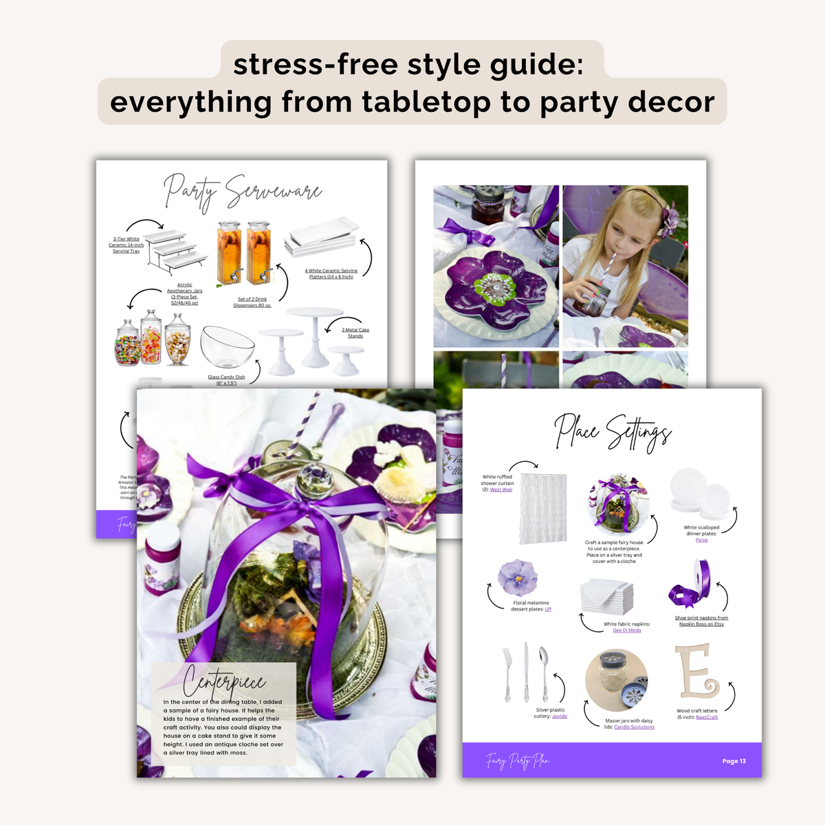 Flower Fairy Birthday Party Plan INSTANT DOWNLOAD