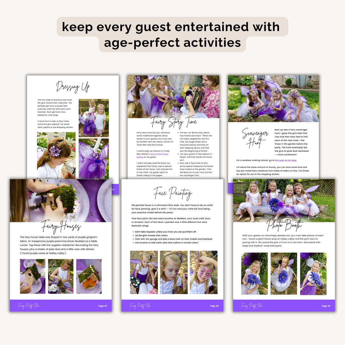 Flower Fairy Birthday Party Plan INSTANT DOWNLOAD