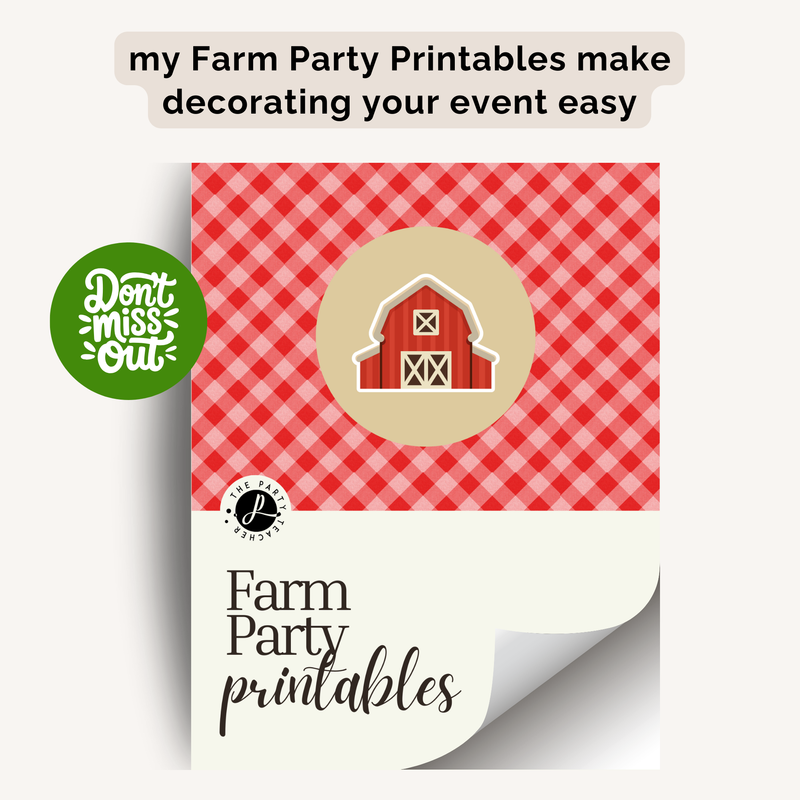 Farm Birthday Party Plan INSTANT DOWNLOAD