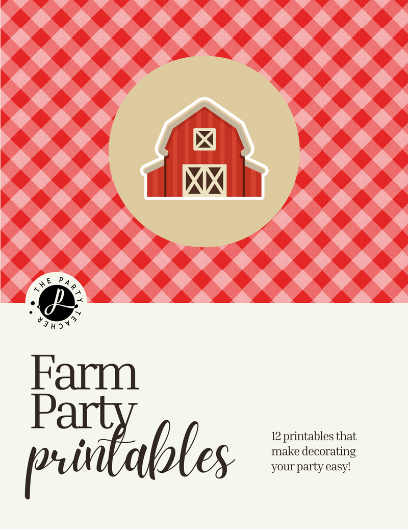 Farm Birthday Party Printables INSTANT DOWNLOAD