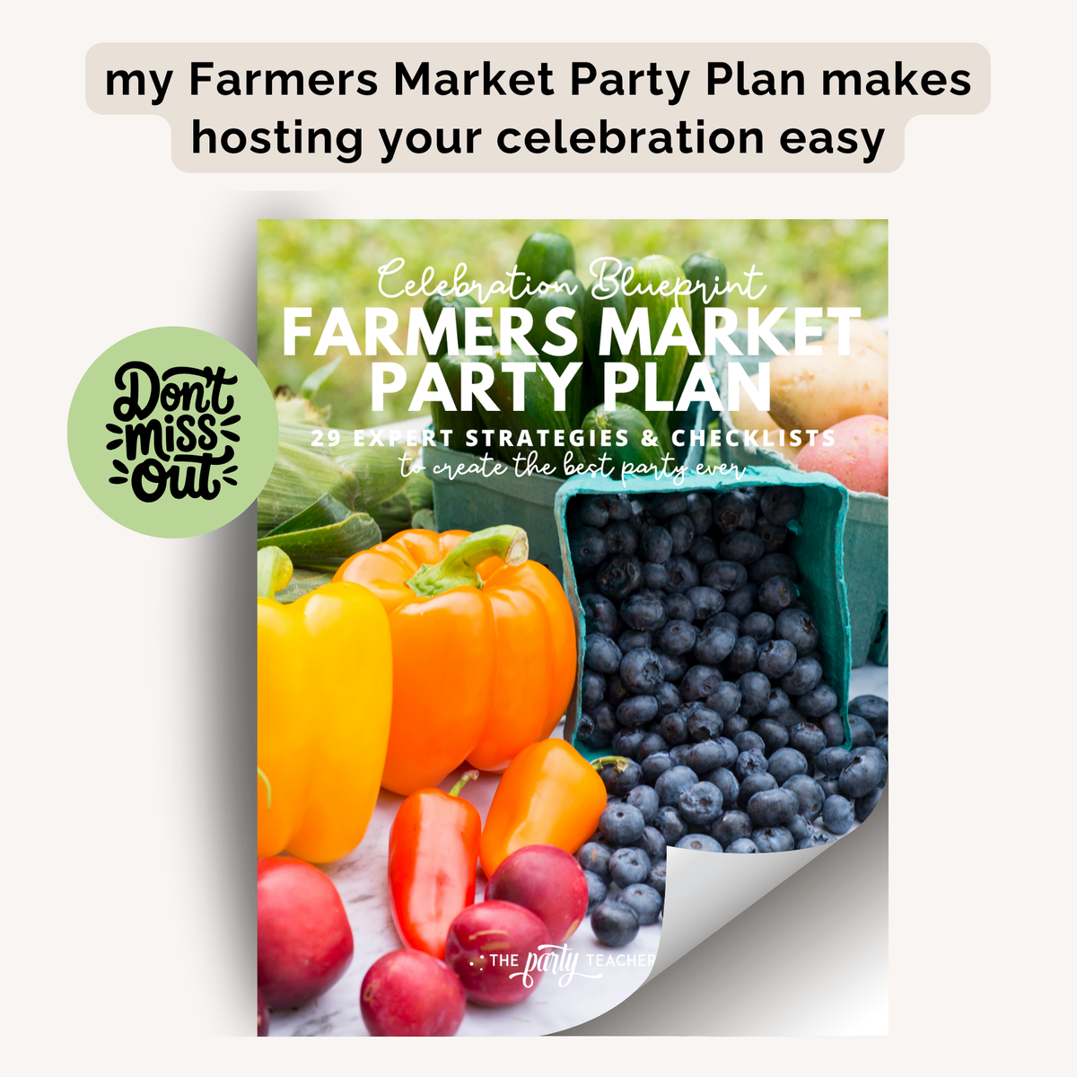 Farmers Market Birthday Party Printables INSTANT DOWNLOAD