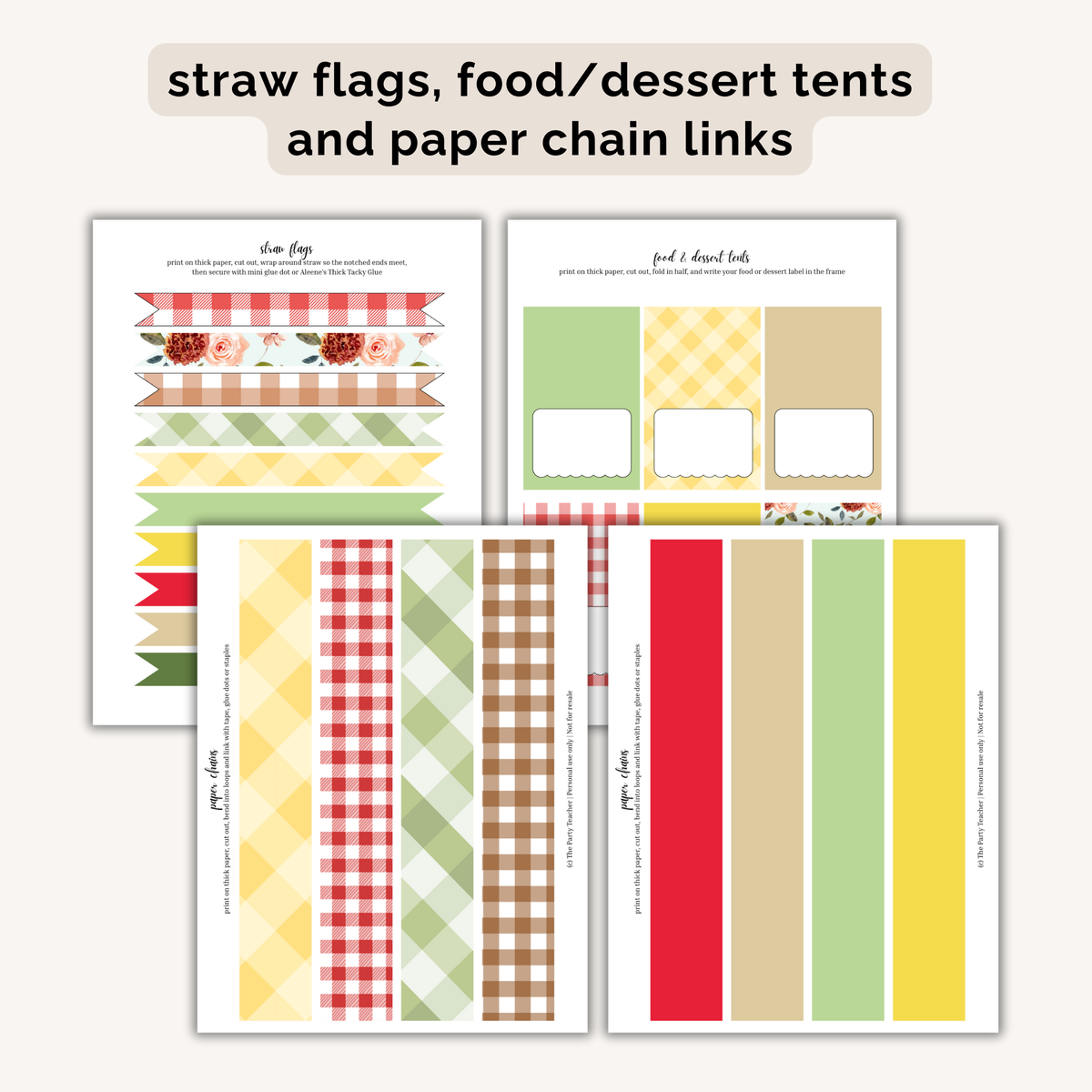 Farmers Market Birthday Party Printables INSTANT DOWNLOAD