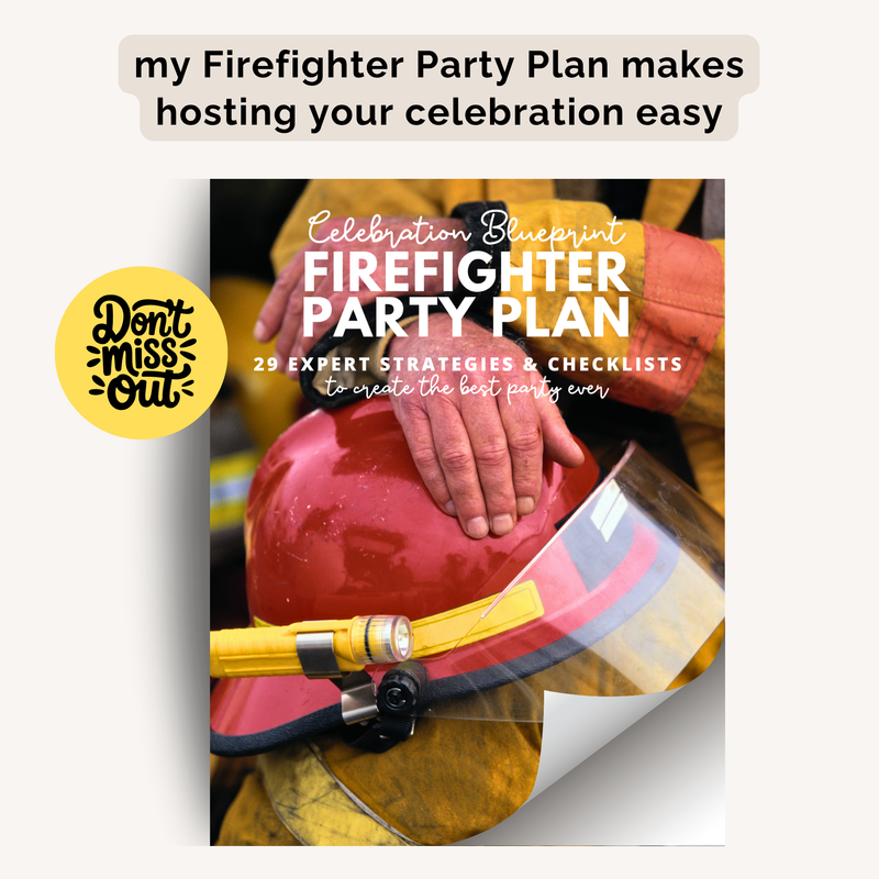 Firefighter Birthday Party Printables INSTANT DOWNLOAD