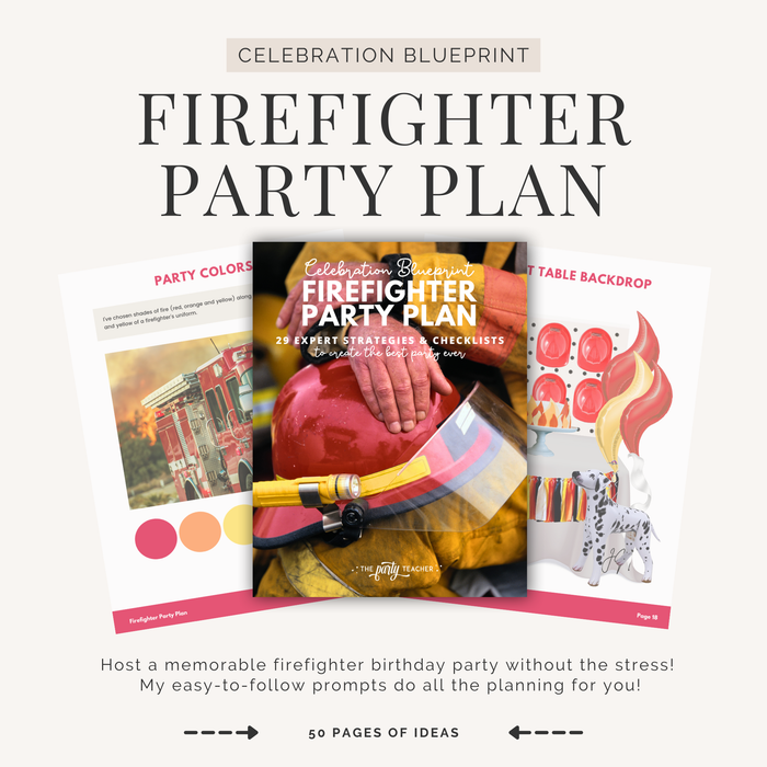 Firefighter Birthday Party Plan INSTANT DOWNLOAD