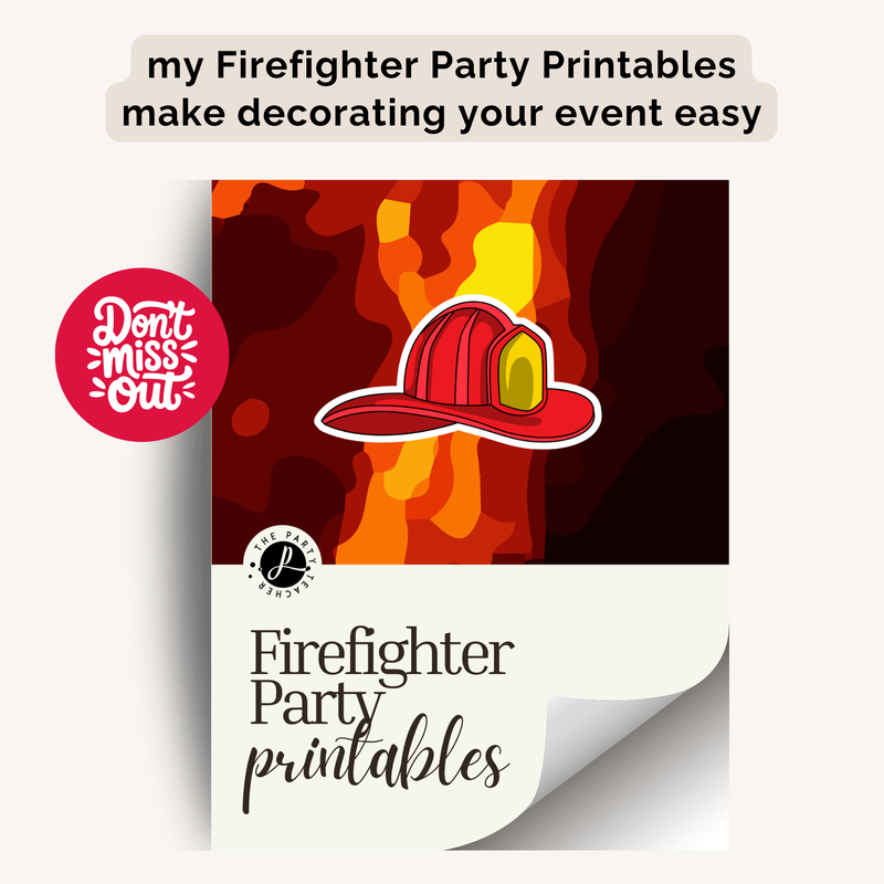 Firefighter Birthday Party Plan INSTANT DOWNLOAD