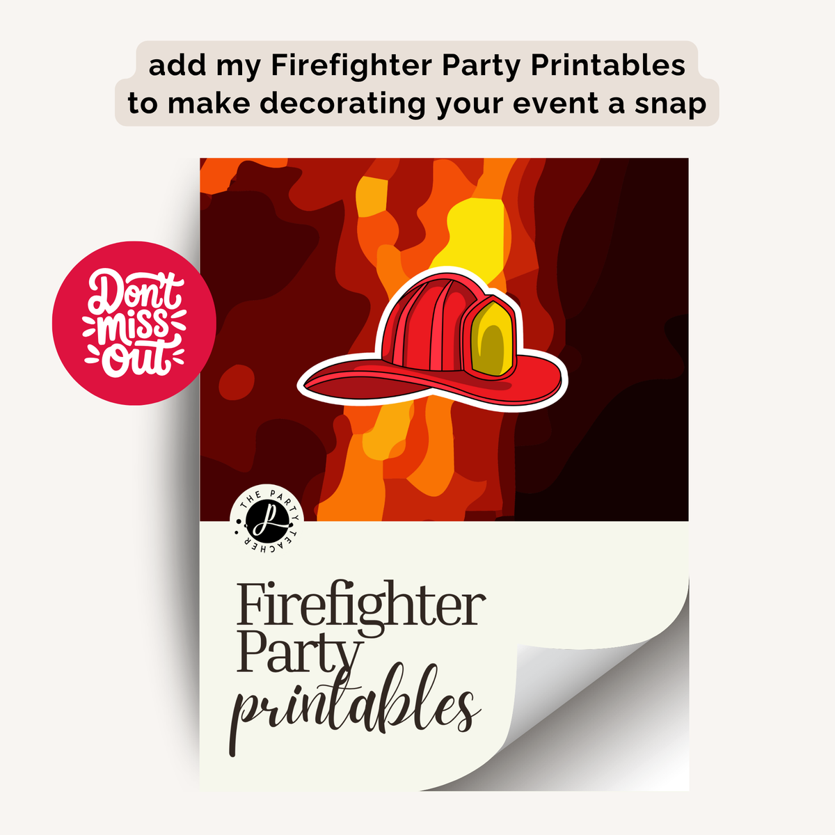 Firefighter Birthday Party Plan INSTANT DOWNLOAD