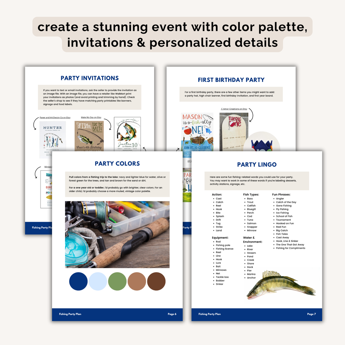 Fishing Birthday Party Plan INSTANT DOWNLOAD