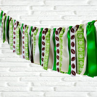 Football ribbon bunting - The Party Teacher  - football yardline ribbon