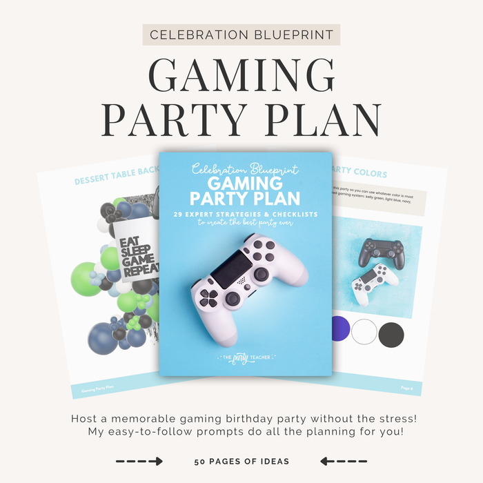 Gaming Birthday Party Plan INSTANT DOWNLOAD