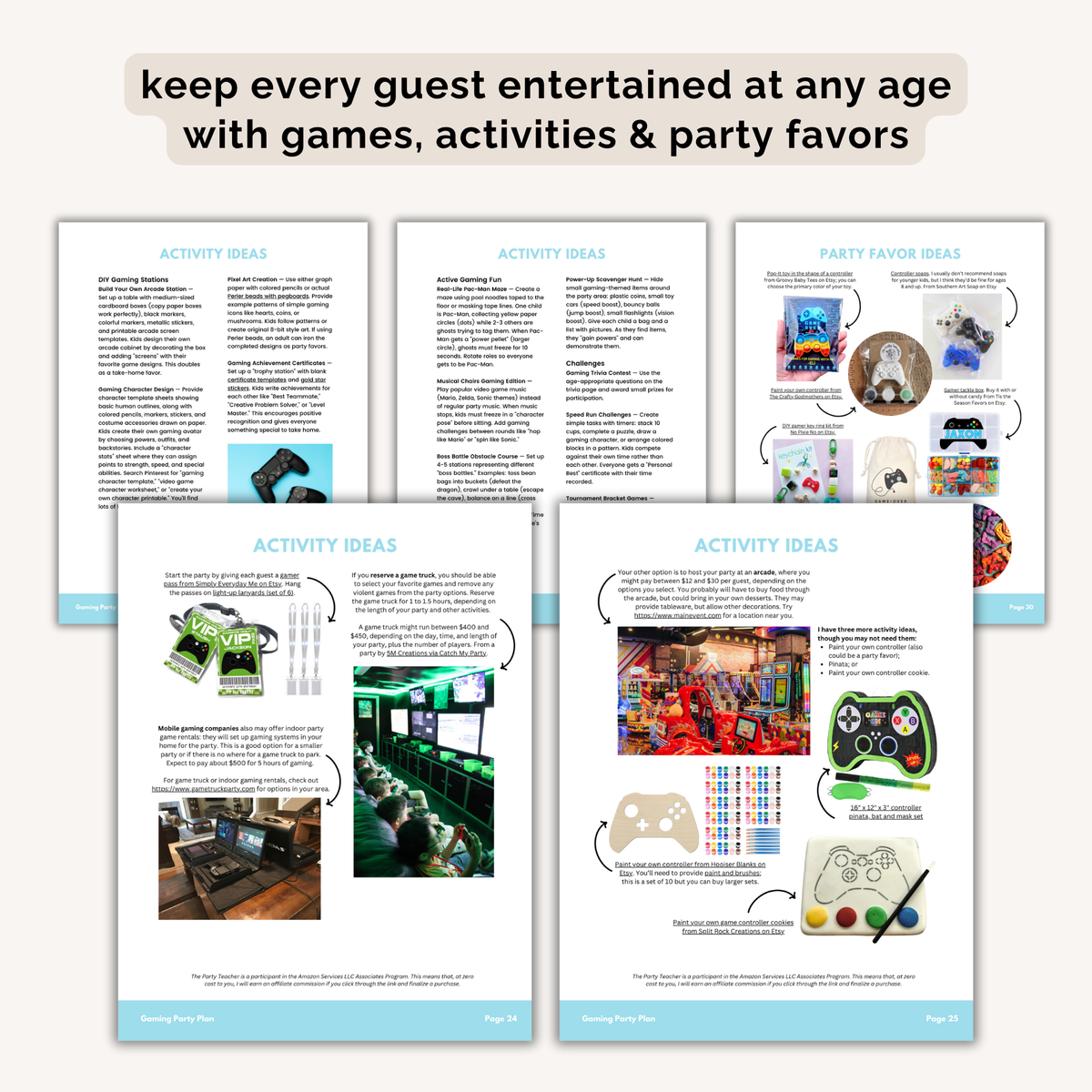 Gaming Birthday Party Plan INSTANT DOWNLOAD