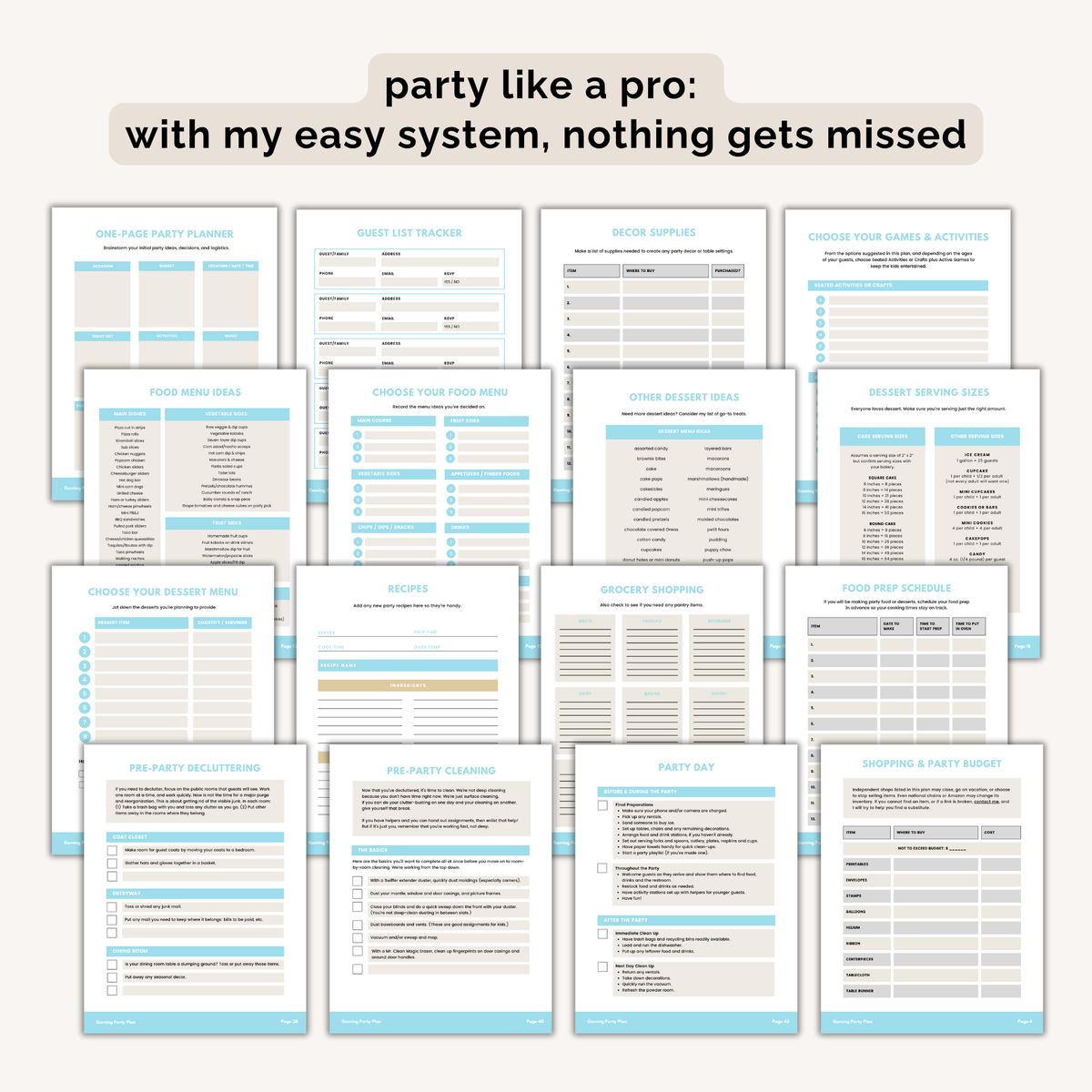 Gaming Birthday Party Plan INSTANT DOWNLOAD