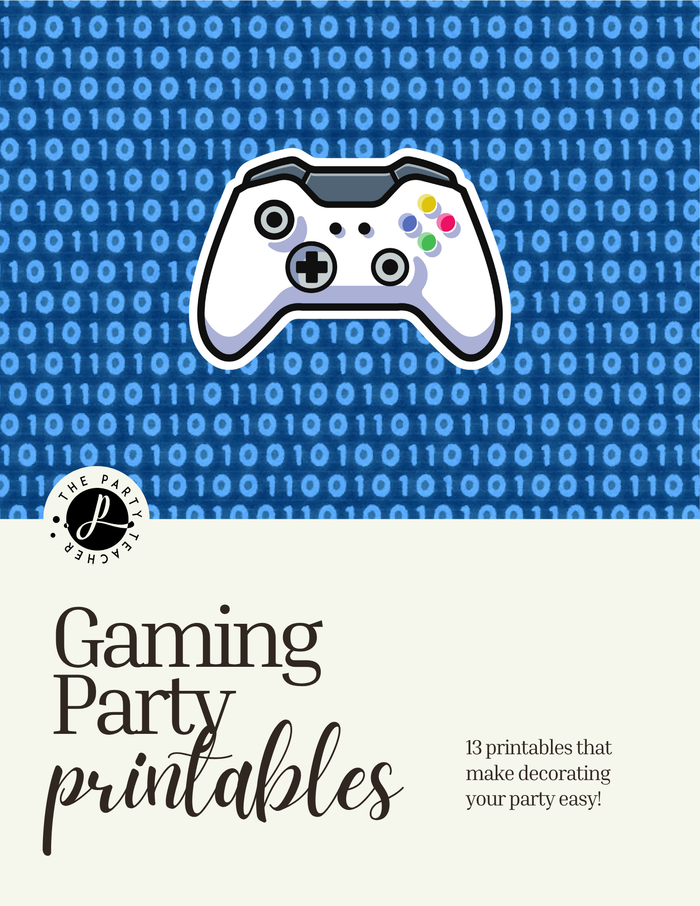 Gaming Birthday Party Printables INSTANT DOWNLOAD