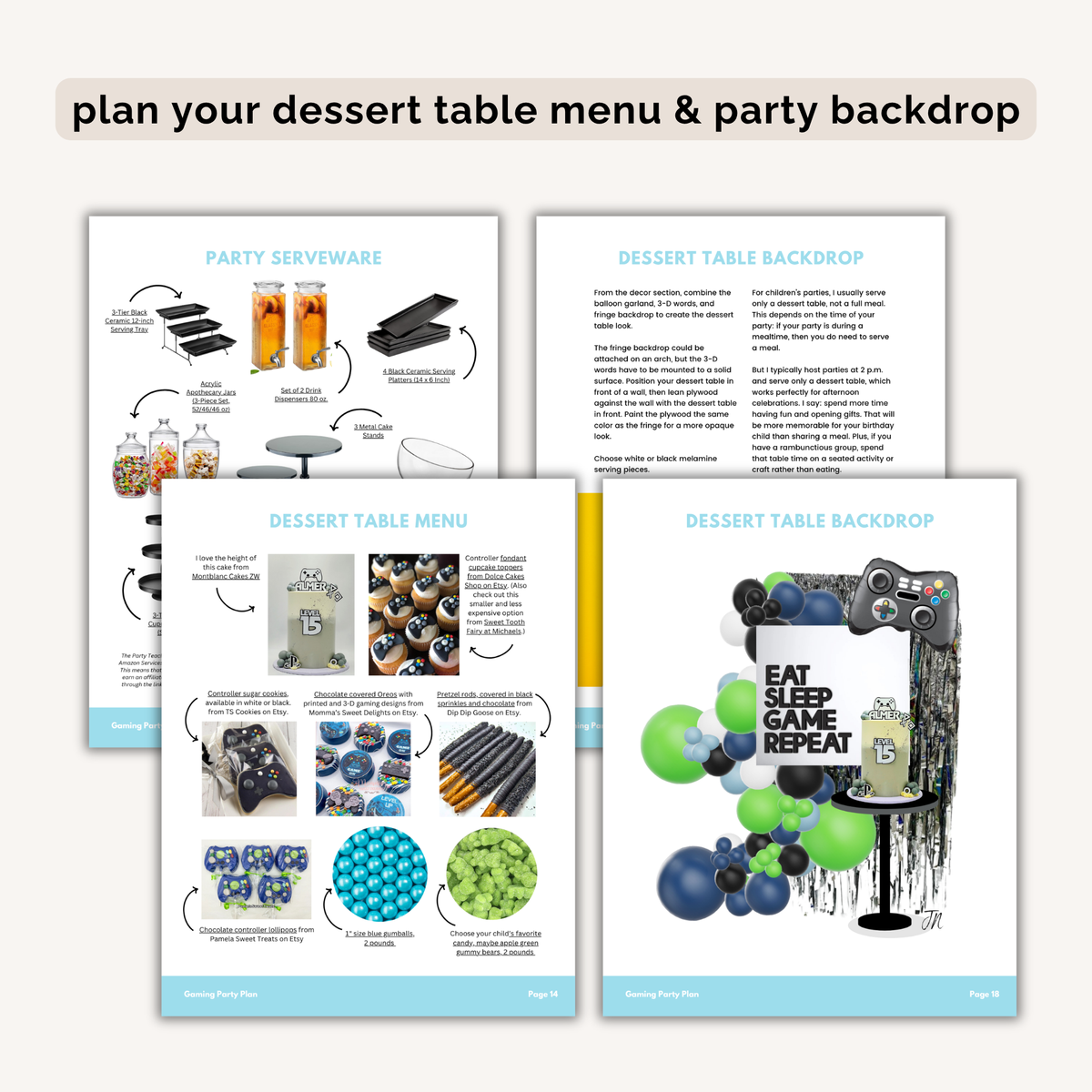 Gaming Birthday Party Plan INSTANT DOWNLOAD