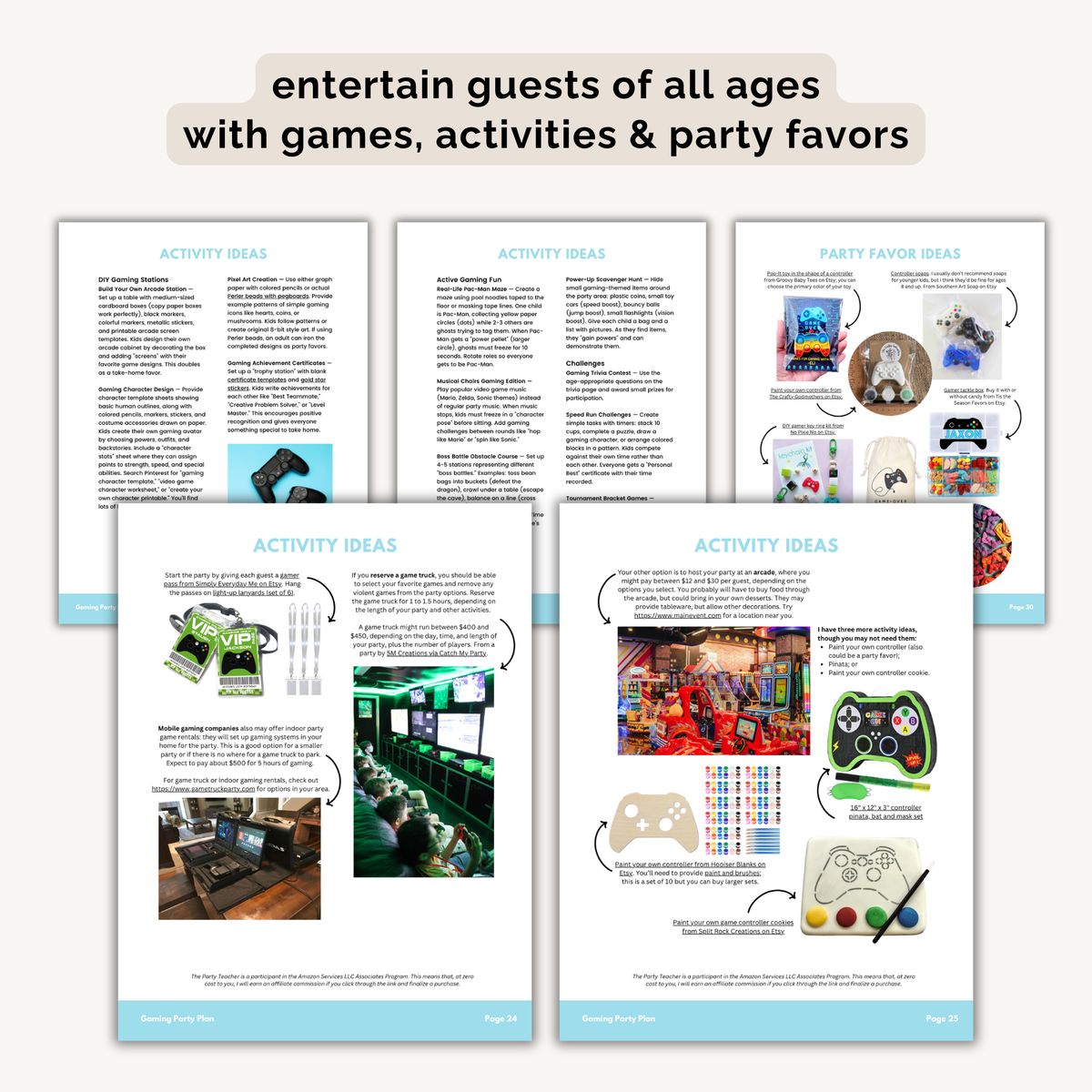 Gaming Birthday Party Plan INSTANT DOWNLOAD