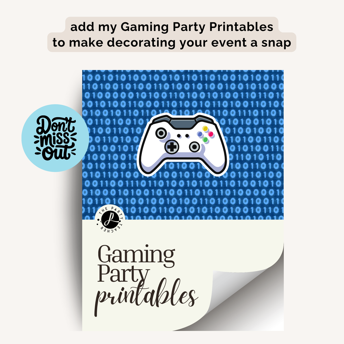 Gaming Birthday Party Plan INSTANT DOWNLOAD