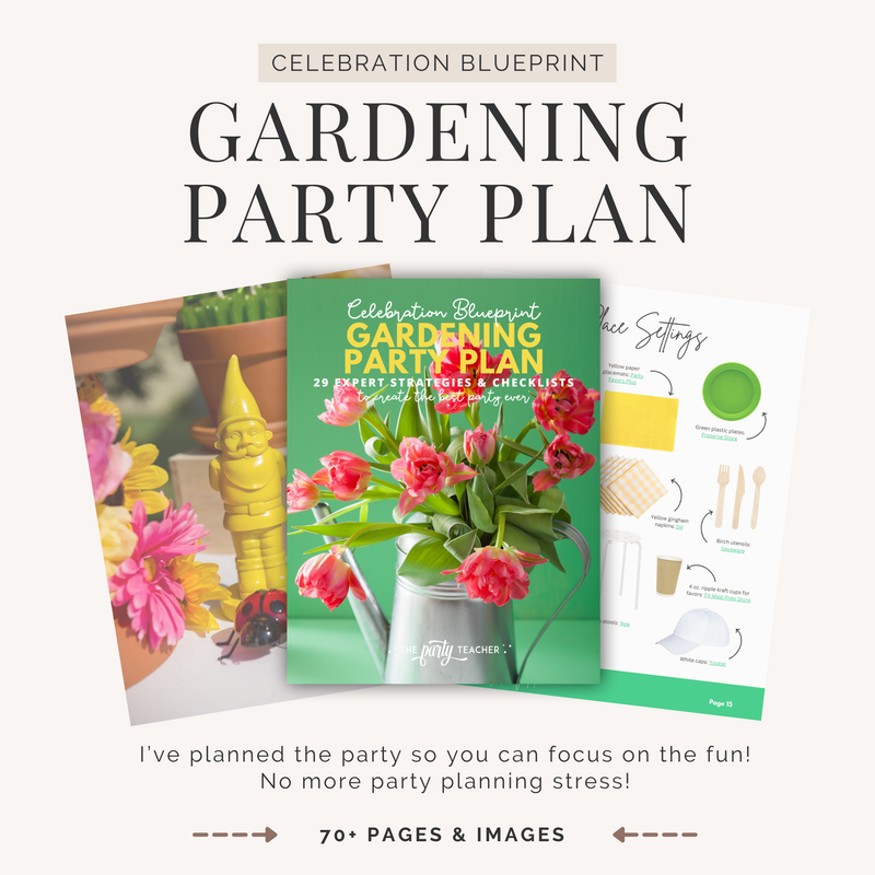 Gardening Birthday Party Plan INSTANT DOWNLOAD