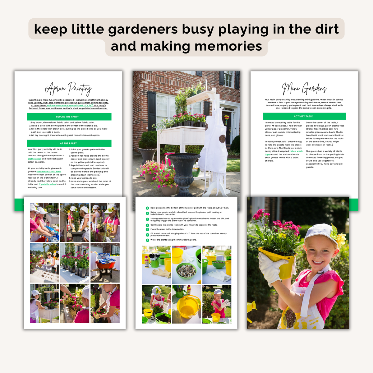 Gardening Birthday Party Plan INSTANT DOWNLOAD