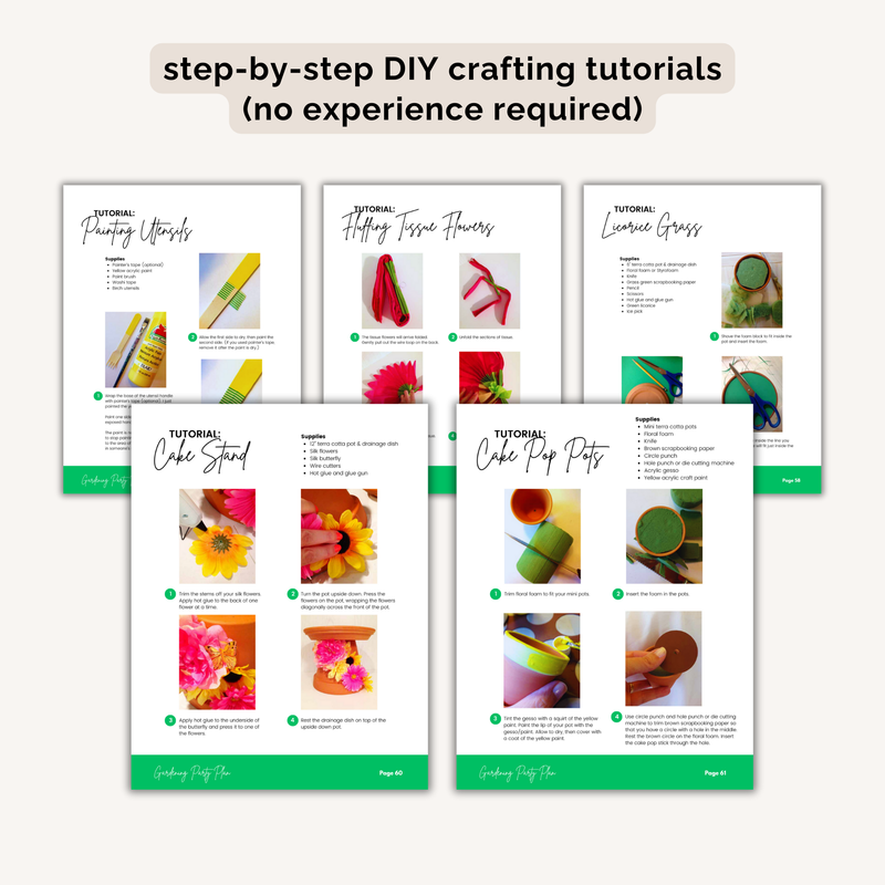 Gardening Birthday Party Plan INSTANT DOWNLOAD