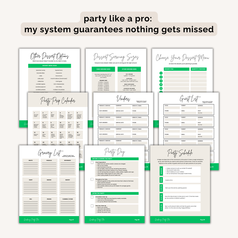 Gardening Birthday Party Plan INSTANT DOWNLOAD