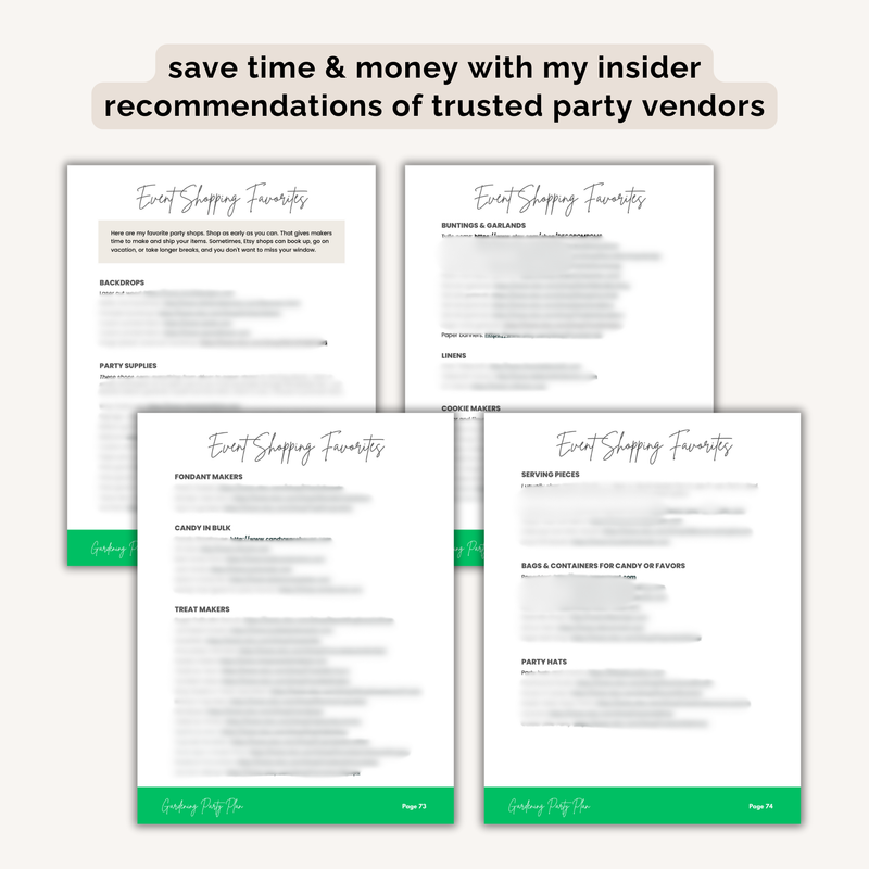 Gardening Birthday Party Plan INSTANT DOWNLOAD