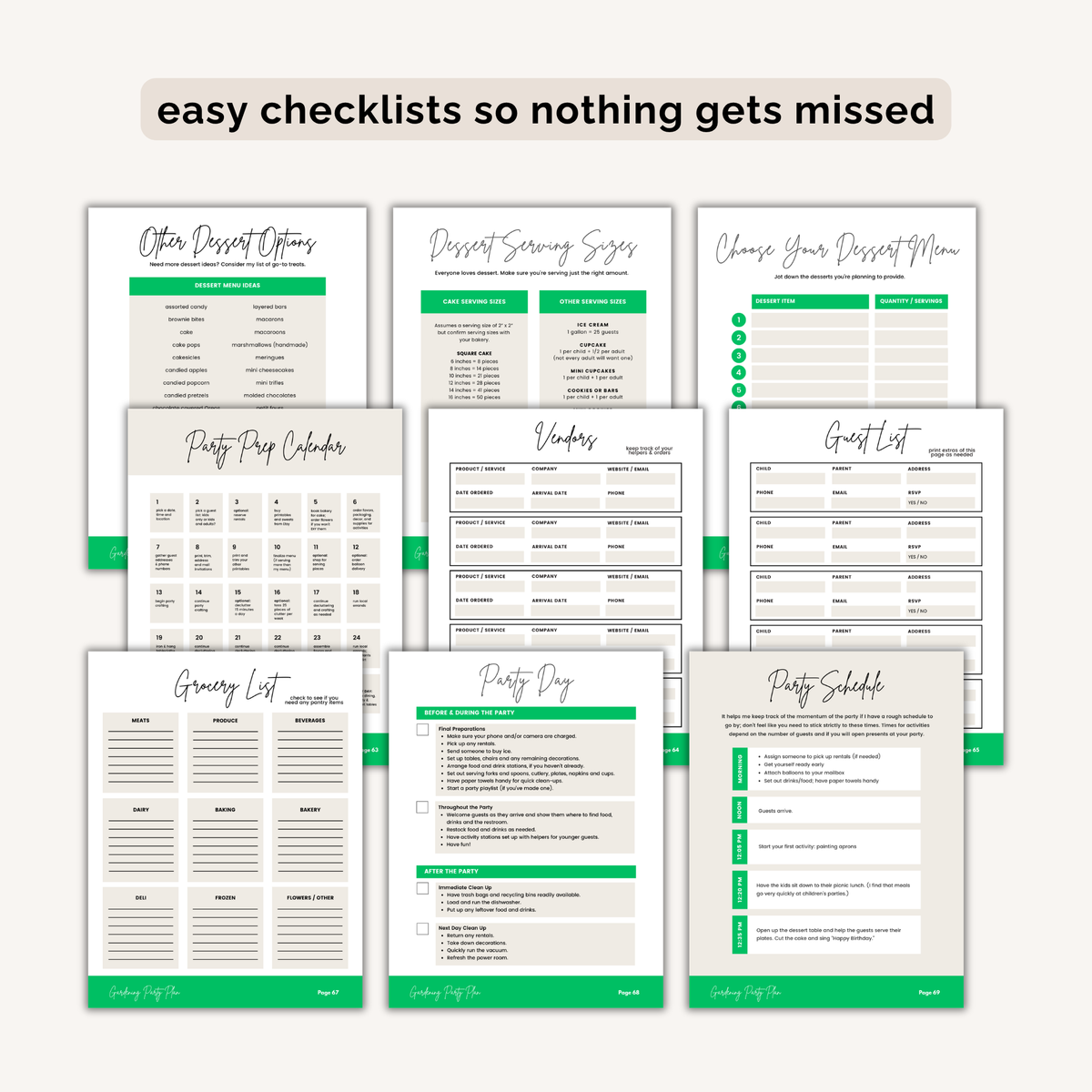 Gardening Birthday Party Plan INSTANT DOWNLOAD