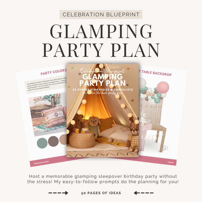 Glamping Birthday Party Plan INSTANT DOWNLOAD