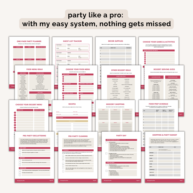 Glamping Birthday Party Plan INSTANT DOWNLOAD