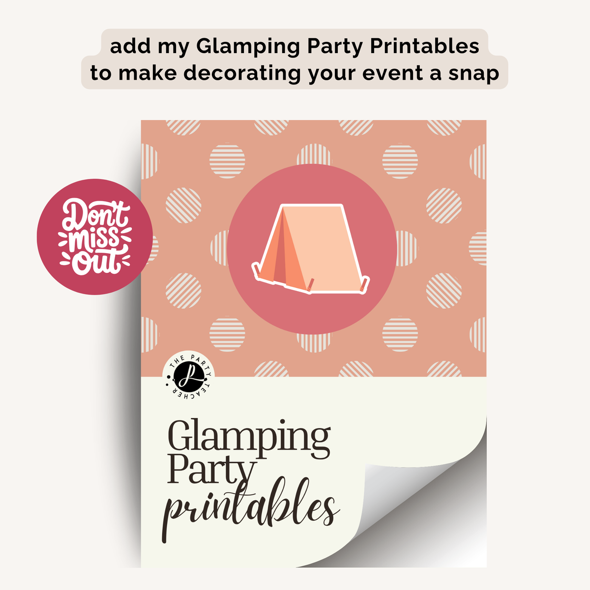 Glamping Birthday Party Plan INSTANT DOWNLOAD