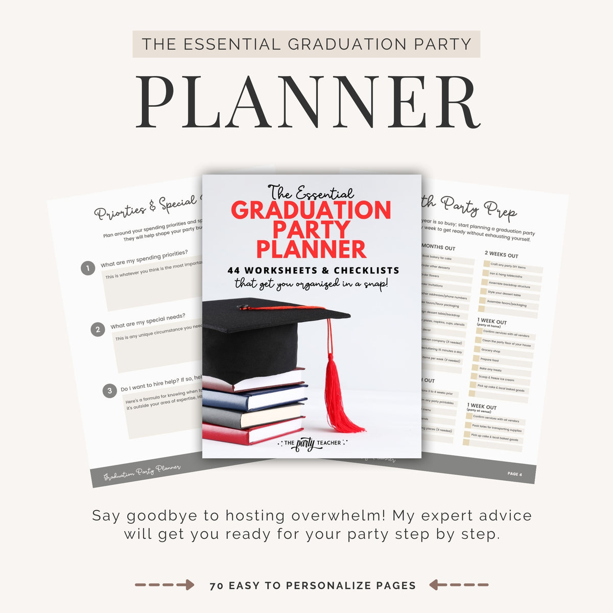 Graduation Party Planner INSTANT DOWNLOAD The Party Teacher Graduation party planner instant download the party teacher