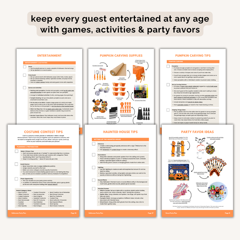 Halloween Party Plan INSTANT DOWNLOAD