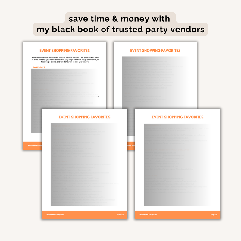 Halloween Party Plan INSTANT DOWNLOAD