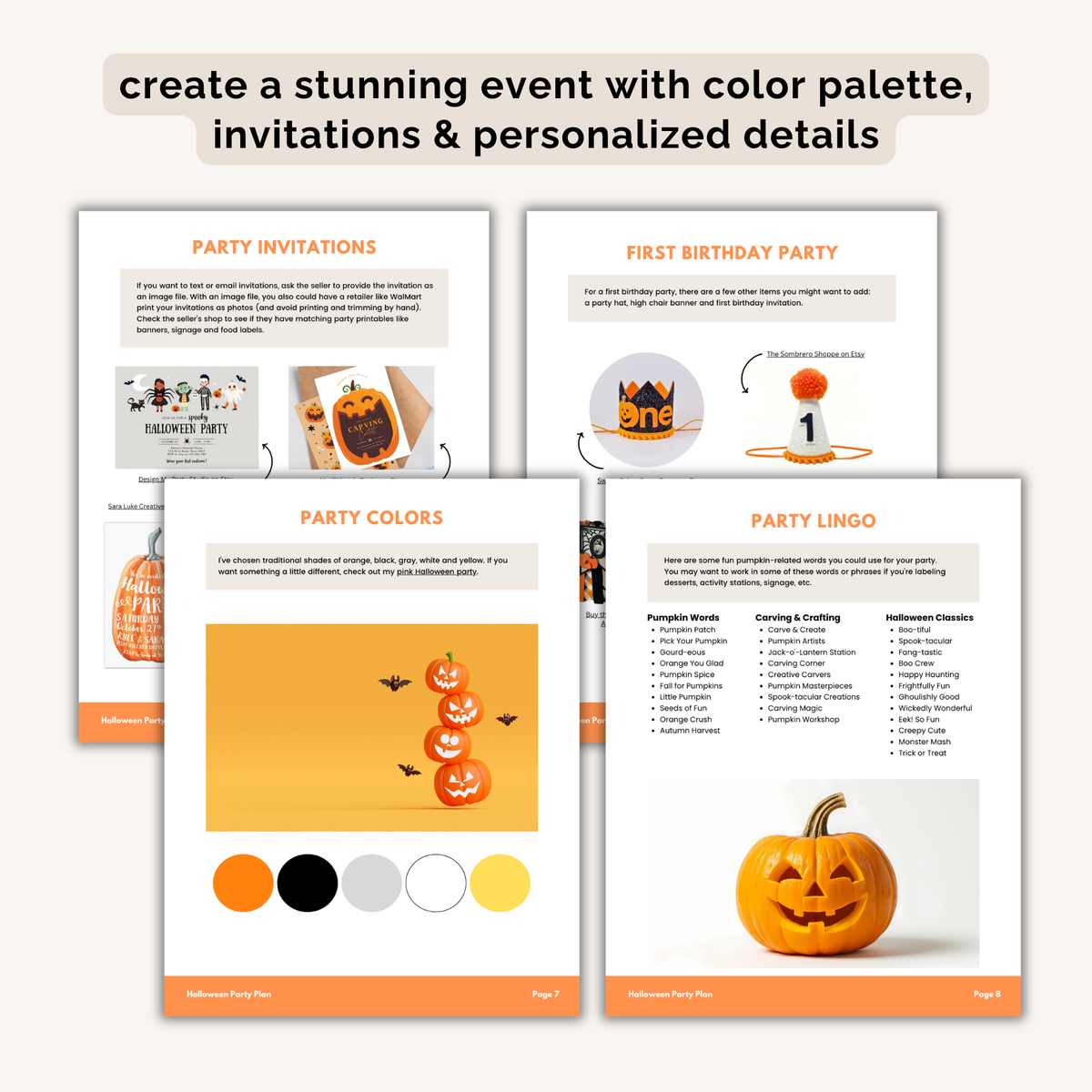 Halloween Party Plan INSTANT DOWNLOAD