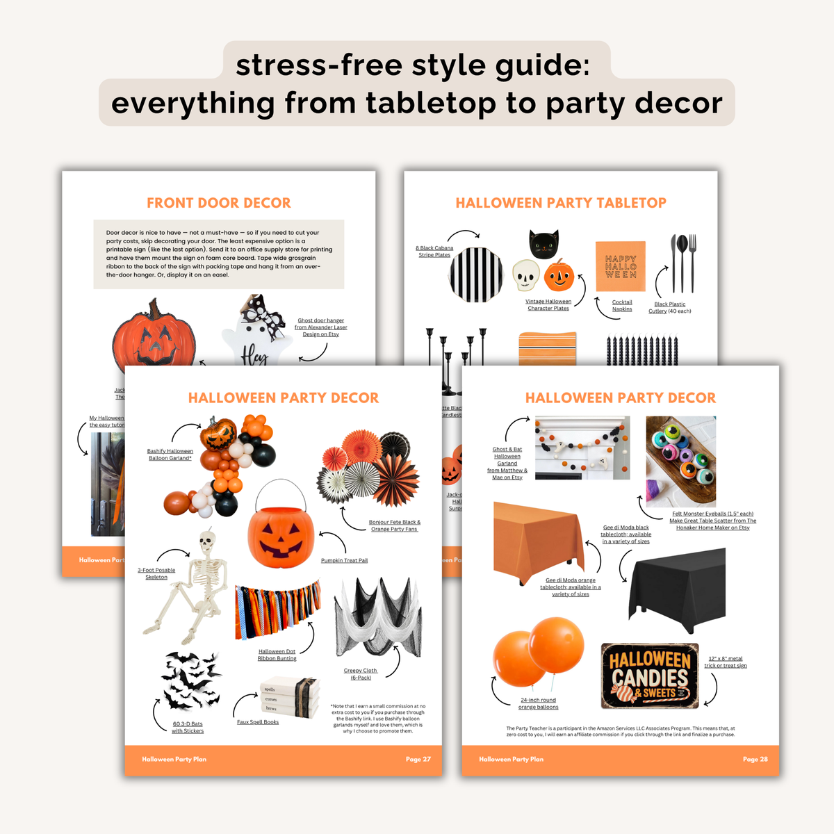 Halloween Party Plan INSTANT DOWNLOAD