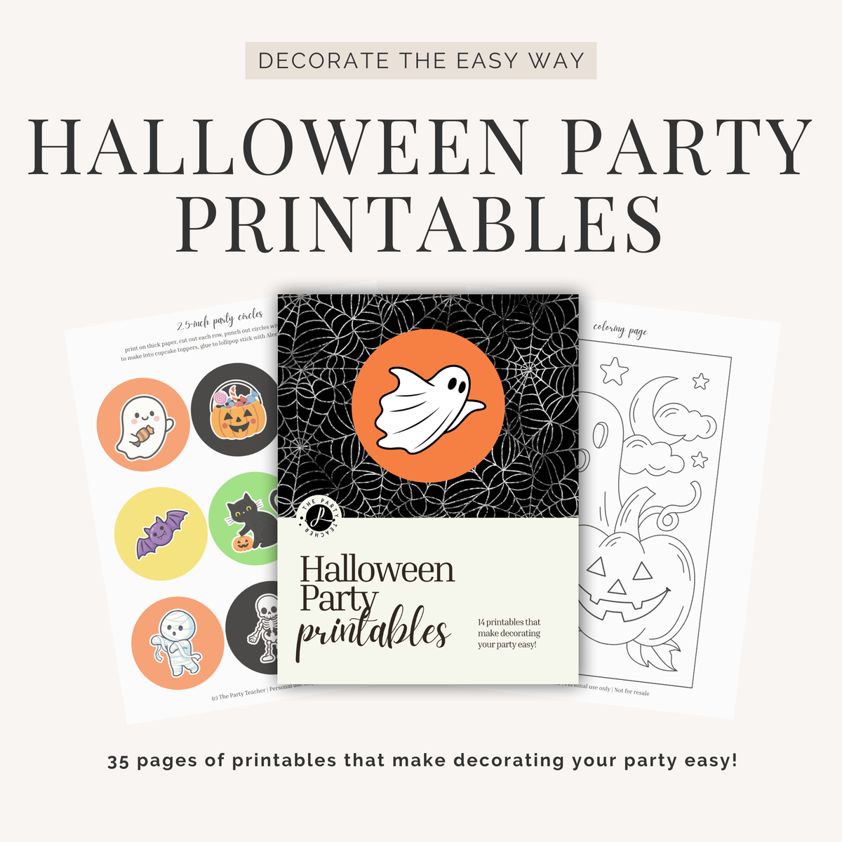 Halloween Party Printables INSTANT DOWNLOAD
